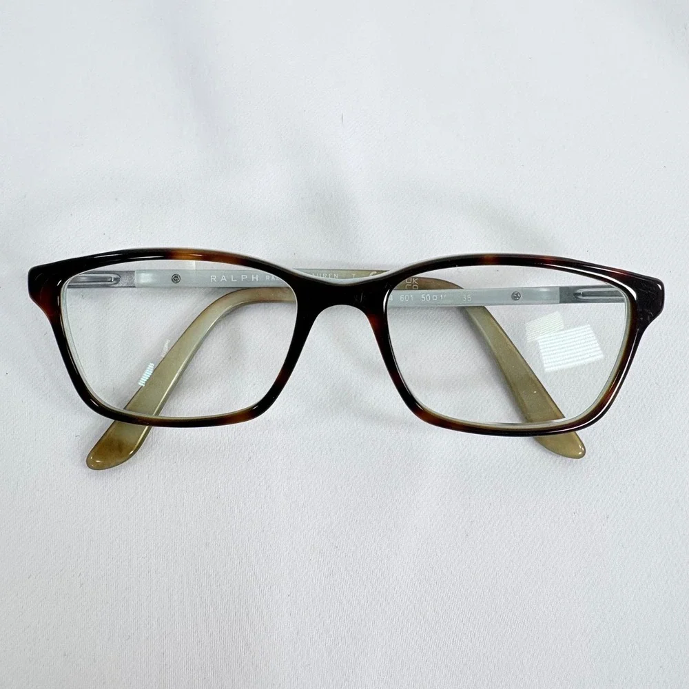 Ralph Lauren Eyeglasses RA7044 Tortoise Light Blue‎ Rectangular Frames Only 50mm